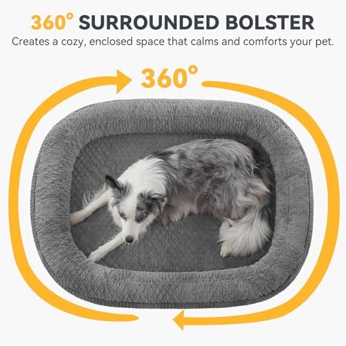 JOEJOY Orthopedic Dog Beds Large Sized Dog, XL Egg-Crate Memory Foam Pet Couch - Image 3