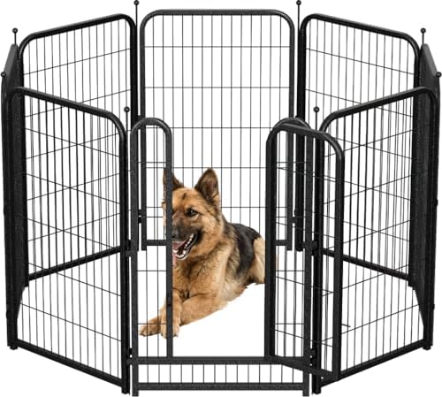 Metal Dog Playpen 45in H 8 Panels Heavy Duty Dog Fence by Petorldog