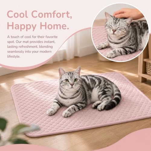 Large Dog Cooling Mat for Dogs, Gel Free Ice Silk Large Self Cooling Pad - Image 5