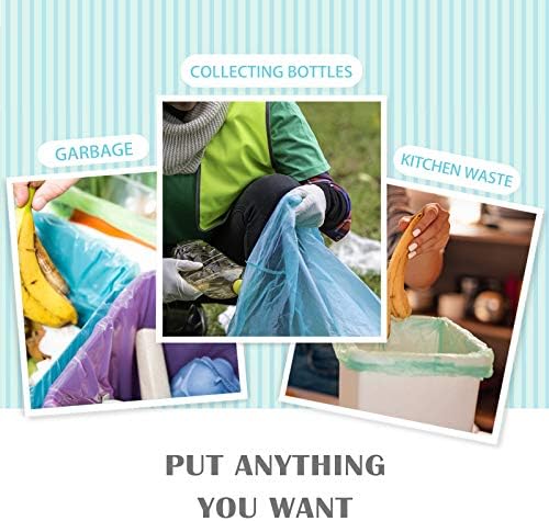 Teivio Small Colorful Clear Trash Bags 2.6 Gallon 330 Count Unscented - Image 5