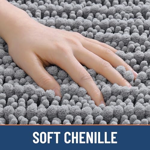 Smiry Bathroom Toilet Rugs U Shaped 20X20, Chenille Bath mats - Image 4