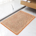 Chenille Bathroom Rug 24"x36" Peach, Non-Slip Plush Bath Mat by Kildoss