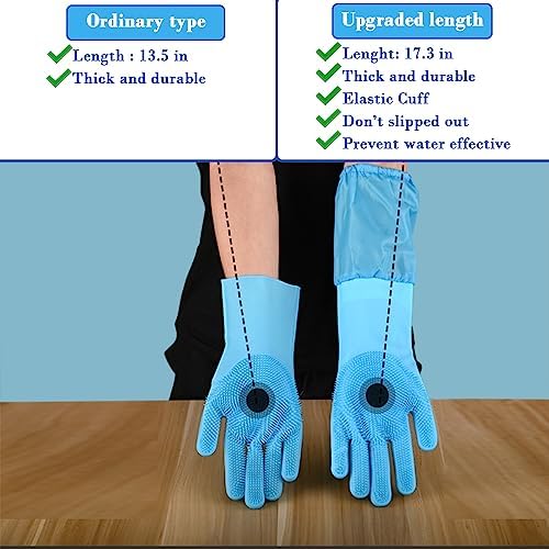 Pet Grooming Gloves Pet Hair Remover Cat, Dog Washing Gloves Silicone Heat - Image 2