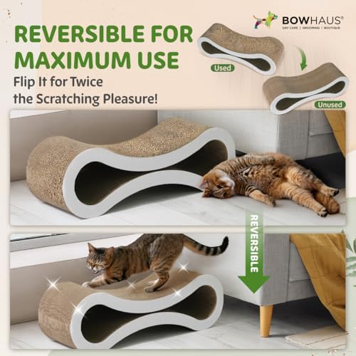 BOWHAUS Infinity Cat Scratcher Lounger, Reversible Scratcher, Infinity Cat - Image 7