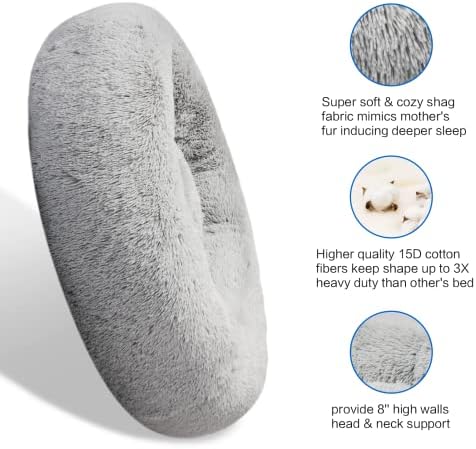 SAVFOX 36 inches Calming Donut Dog Bed - Image 5