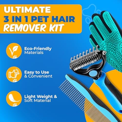 Pet Hair Removal Glove for Dogs & Cats – Dog Grooming Gloves for Shedding - Image 3