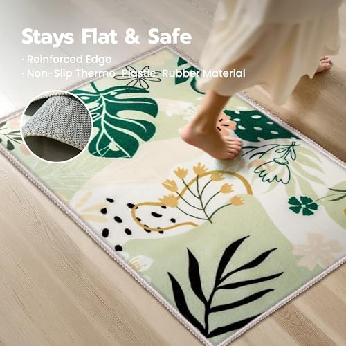 Joiedomi Door Mat Indoor Entrance 2x3 Machine Washable Art Floral Small Rugs - Image 5