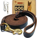 Leather Dog Leash, 5ft x 3/4 inch, Heavy Duty Genuine Leather Braided Dog by Lovedogsasmuchasyoudo