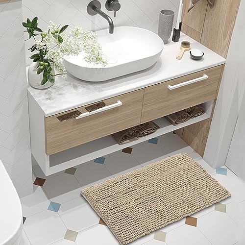 FRESHMINT Chenille Bath Rugs Extra Soft and Absorbent Microfiber Shag Rug - Image 2