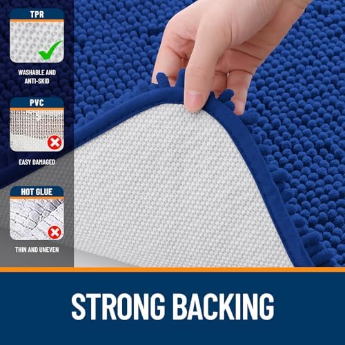 OLANLY Large Bathroom Rugs 40x32, Extra Soft Absorbent Chenille Bath Rugs - Image 6