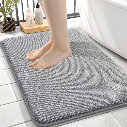 OLANLY Thick Memory Foam Small Bathroom Rug 24x16, Absorbent Bath Mat by OLANLY