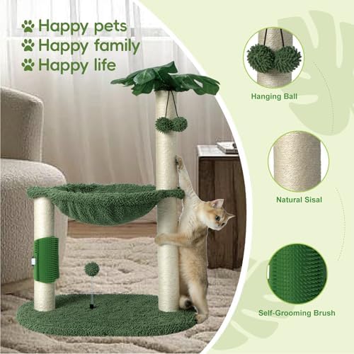 MECOOL Cat Tree Tower 32" Tall Scratching Post - Image 2
