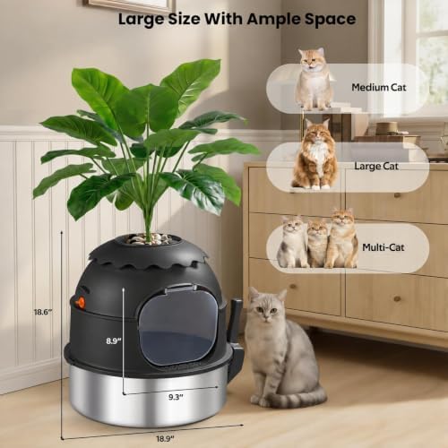 Hidden Litter Box, Stainless Steel Litter Box - Image 5