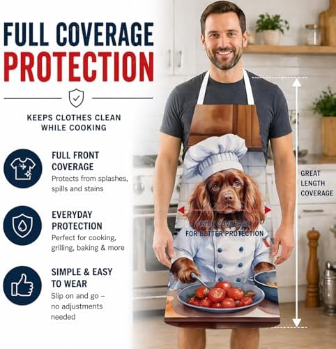 Caroline's Treasures Sussex Spaniel The Chef Apron Cooking Kitchen Server - Image 3