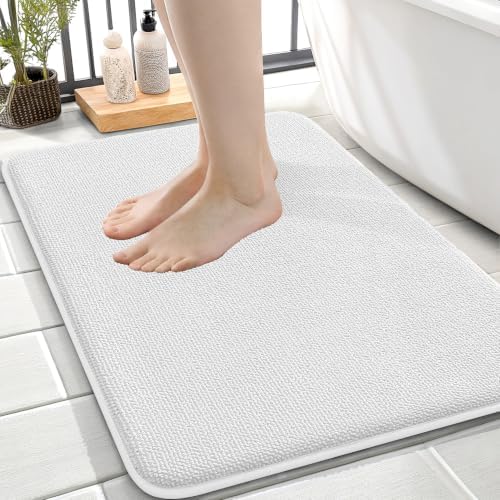 OLANLY Memory Foam Small Bathroom Rugs 24x16, Absorbent Bath Mat by OLANLY