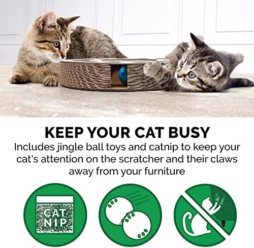 Furhaven Scratching Pad Ball Track Cat Toy w/ Catnip - Image 6