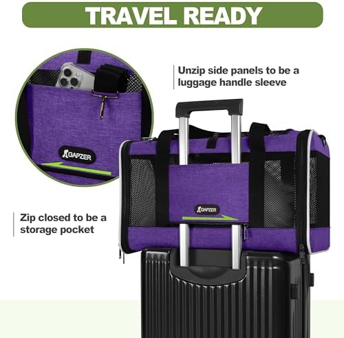 GAPZER Pet Carrier for Cat 18x11x11 Inch, Top Load Small Dog Car Ride Crate - Image 6
