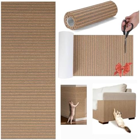 Natural Cork-Cat Scratch Pad-Cat Scratch Mat Rug-Avoid Cat Couch Protector-Cat by MocherpionLLC