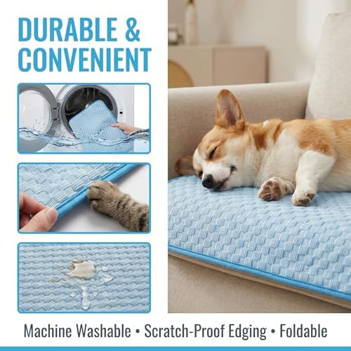 Medium Dog Cooling Mat for Dogs, Gel Free Ice Silk Self Cooling Pad - Image 7