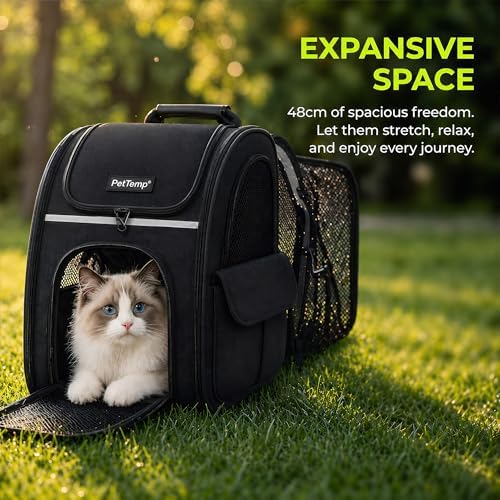 Expandable Cat Backpack Carrier Airline Approved Pet Travel Backpack - Image 2