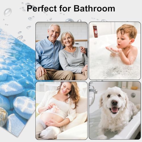 Square Shower Mat, Yonala 32 x 32 Inch Stylish Non Slip Shower Mats - Image 7