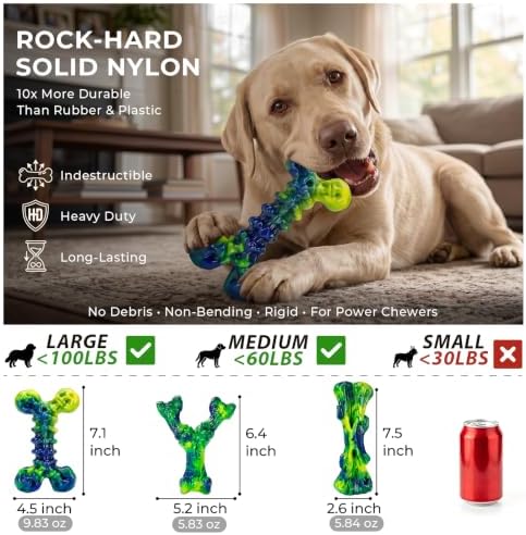 Kseroo Dog Chew Toys, Peanut Butter, Medium & Large Dogs - Image 2