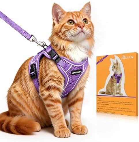 Cat Harness and Leash Set, Escape Proof Kitten Harness by DOMoreWithYourPet