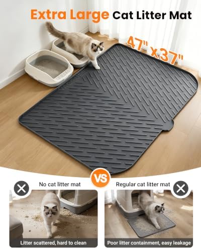 Cat Litter Mat, Silicone Waterproof Litter Trapping Mat - Image 2