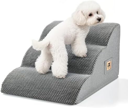 IFNOW Dog Stairs for Small Dogs and Cats 11.8" H, 3-Step Sturdy Dog Steps for by IFNOW
