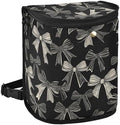 Car Trash Can Black White Bow Car Garbage Bag by Oarencol
