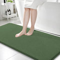 OLANLY Memory Foam Bathroom Runner Rugs 59x24, Long Bath Mats, Olive Green by OLANLY