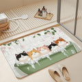 Diatomaceous Bathroom Rugs, Cute Cats Bathroom Decor, Quick Dry Easy to Clean by Unknown