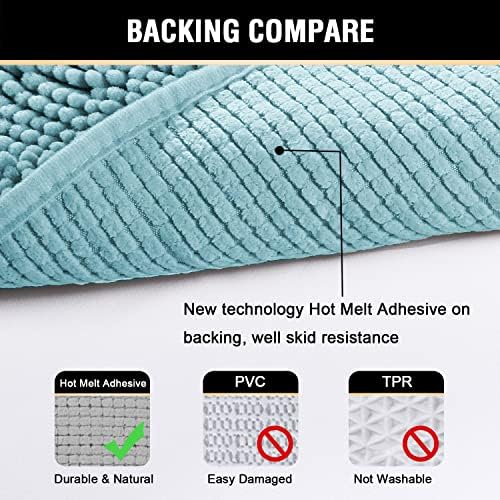 H.VERSAILTEX Microfiber Bath Rugs Chenille Floor Mat Ultra Soft Washable - Image 6