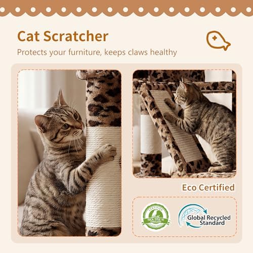 Heybly Cat Tree, 71-Inch-Tall Tower - Image 6