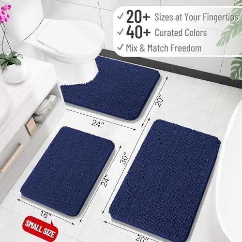 OLANLY Bathroom Runner Rugs 45x27, Extra Soft Absorbent Chenille Bath Rugs - Image 2