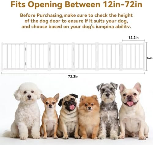 Snuowu 16" Freestanding Short Dog Gate - Image 3