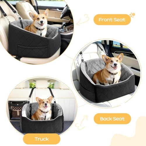 Dog Car Seat for Small Dogs Up to 30 Lbs, Pet Travel Safety Bed for Puppy Cat - Image 5