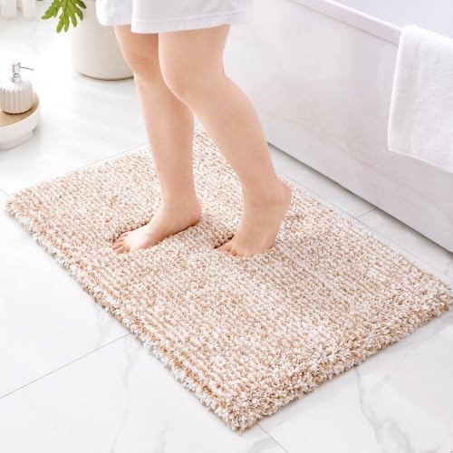 ILANGO Bathroom Rugs 24" × 17", Extra Soft Absorbent Microfiber Bath Rugs by ILANGO