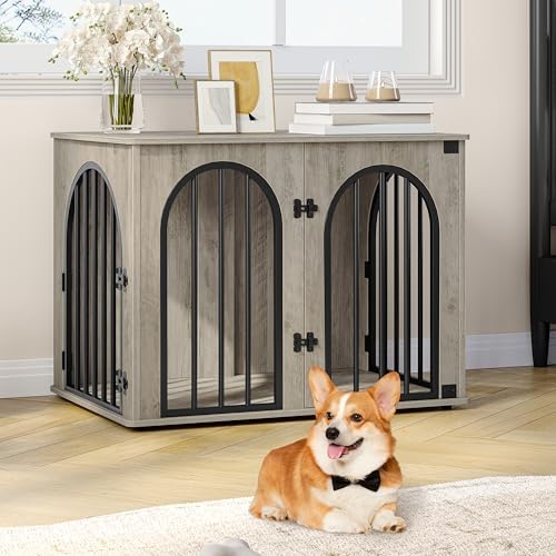 Hzuaneri 31.5'' Dog Crate Furniture, Dog Kennel Indoor - Image 3