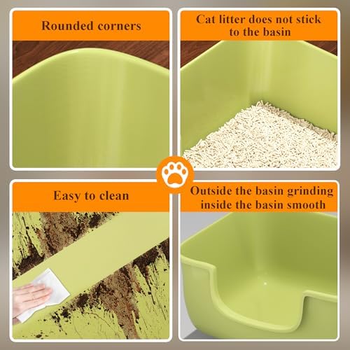 Large Cat Litter Box with High Sides, Open Kitty Litter Boxes Anti-Splashing - Image 6