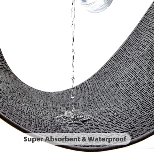 TYUU Bathroom Runner Rugs, Long Bath Mat Runner Washable Thin Quick Dry Low - Image 6