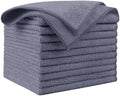 AIDEA Microfiber Cleaning Cloth Grey 10PK, Microfiber Towels 12"×12" by AIDEAHOME