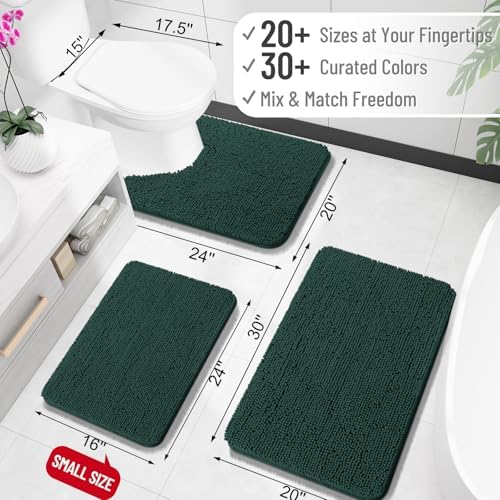 OLANLY Bathroom Rugs 35x24, Extra Soft Absorbent Chenille Bath Rugs - Image 2