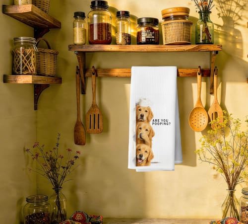 Golden Retriever Dog Bathroom Decor Hand Towels 16x24 in - Image 4