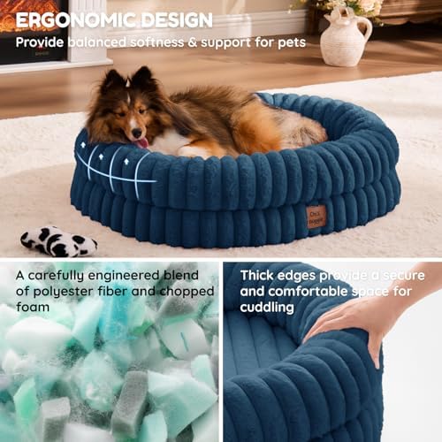 ChiXnuggle Orthopedic Dog Bed, Washable Cover, Faux Fur Bolster Pet Couch - Image 5