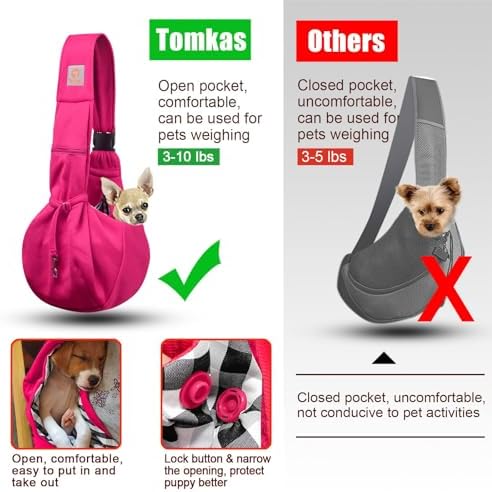 TOMKAS Dog Sling Carrier for Small Dogs Puppy Carrier for Small Dogs - Image 7