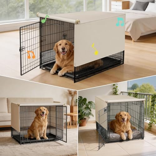 Explore Land Breathable Dog Crate Cover, 18 inches （Tan） - Image 6