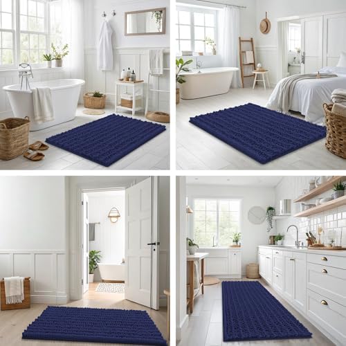 Smiry Bathroom Toilet Rugs U Shaped 24X20, Chenille Bath mats - Image 7