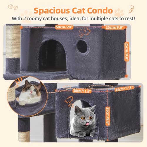 Taoqimiao Cat Tree, 71 in Extra Large Cat Tower - Image 4