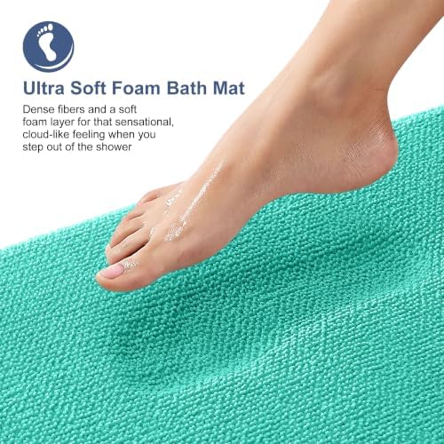 OLANLY Thick Memory Foam Bathroom Rugs 30x20, Soft Absorbent Bath Mat - Image 2